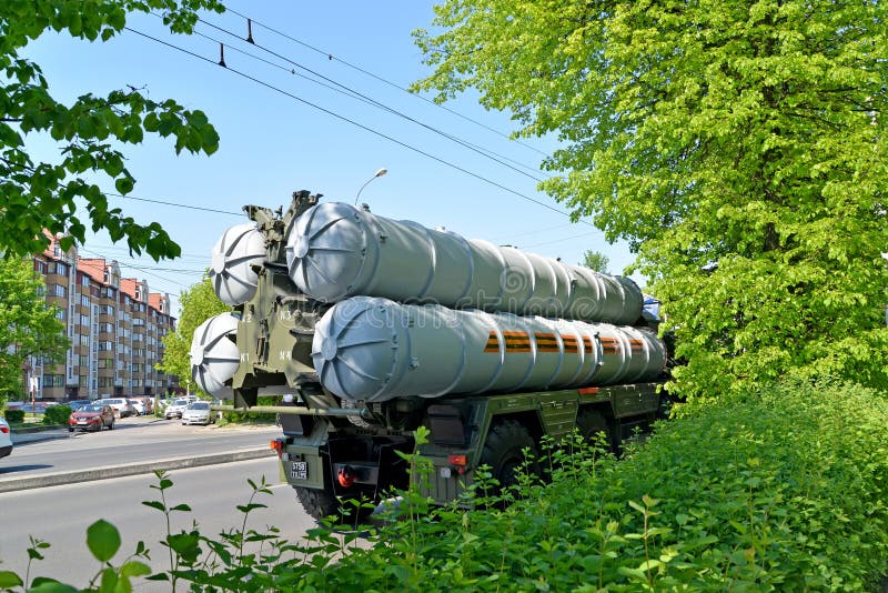 Kaliningrad, Russland Das System Der Boden-Luft-Raketen-S-300 STAMS Auf