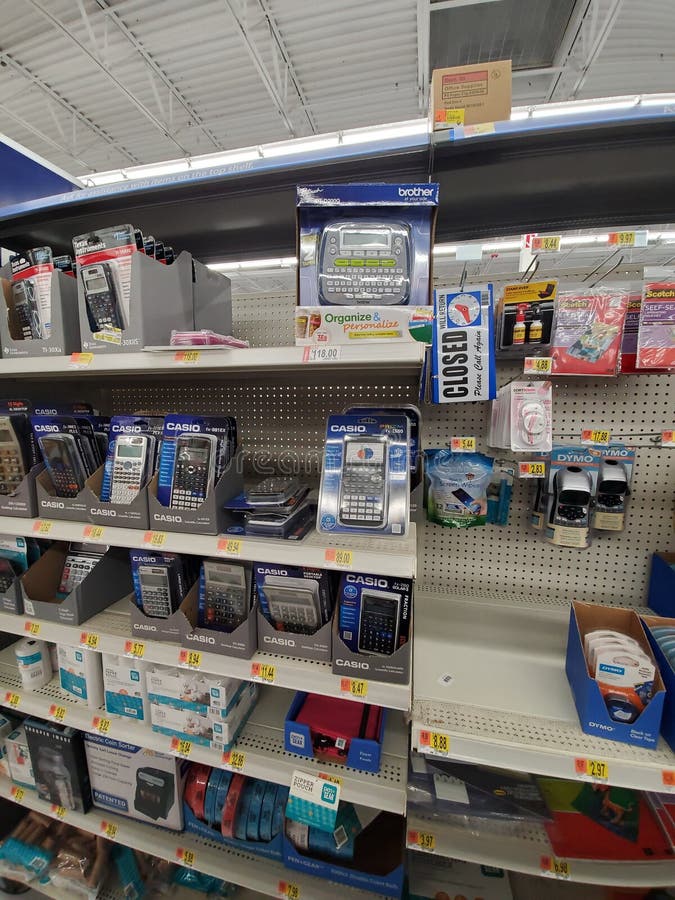 Kalkulatory w promocji w sklepie obraz royalty free