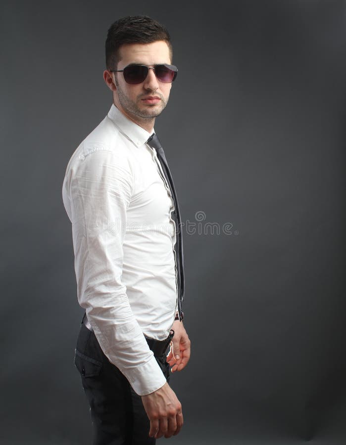 Cool ung man arkivfoton