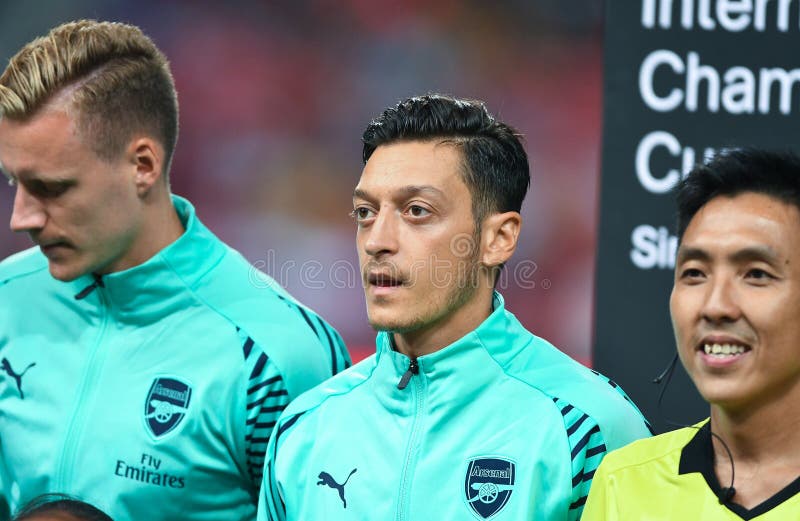 Kallang-Singapour 28 juillet 2018 : Mesut Ozil Player d'arsenal dans l'acti photographie stock Kallang-Singapour 28 juillet 2018 : Mesut Ozil Player d'arsenal dans l'acti photographie stock