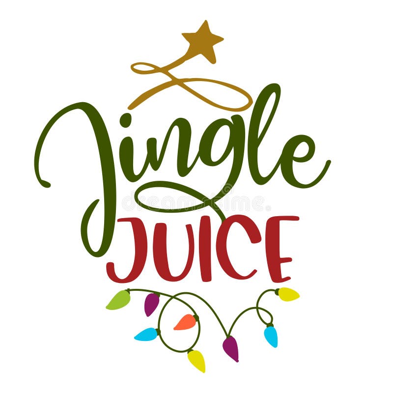 Kalligrafi för jingle juice för jultoma.
