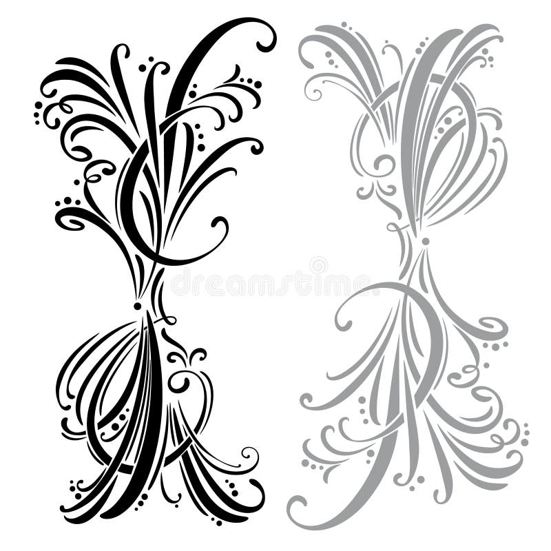 Kalligrafische ontwerpelementen en paginadecoratie reeks vector illustratie Kalligrafische ontwerpelementen en paginadecoratie reeks vector illustratie