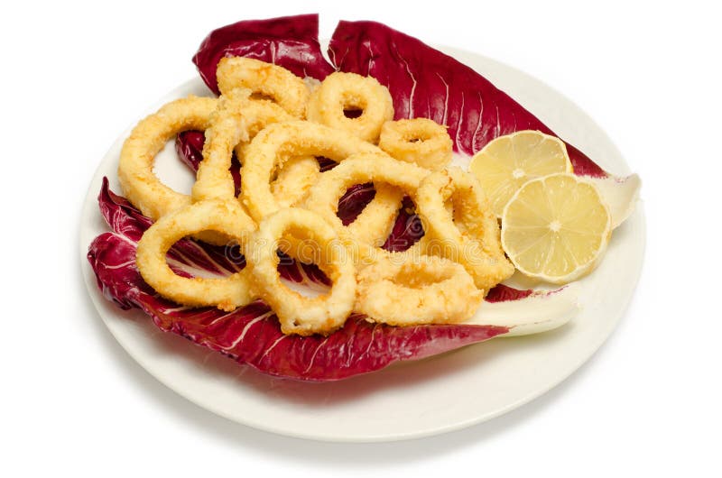 Frittierte Tintenringe stockfotografie