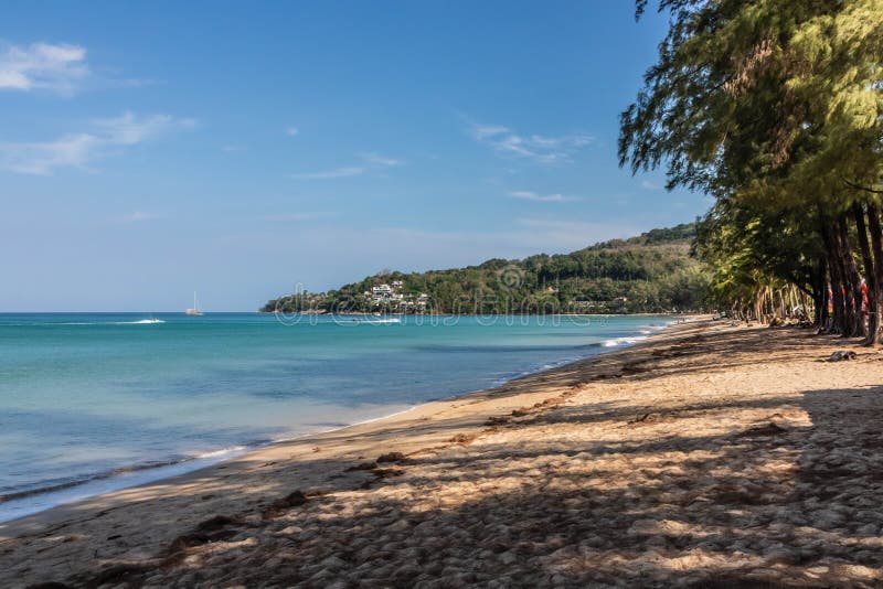 Plage de Kamal, Phuket, Thaïlande images libres de droits