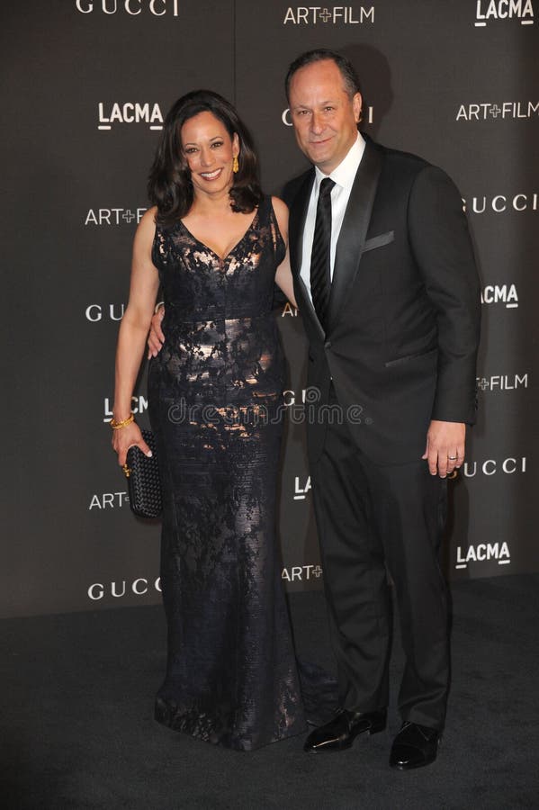 LOS ANGELES, CA - NOVEMBER 1, 2014: California Attorney General Kamala Harris and Douglas Emhoff at the 2014 LACMA Art+Film Gala at the Los Angeles County Museum of Art. LOS ANGELES, CA - NOVEMBER 1, 2014: California Attorney General Kamala Harris and Douglas Emhoff at the 2014 LACMA Art+Film Gala at the Los Angeles County Museum of Art