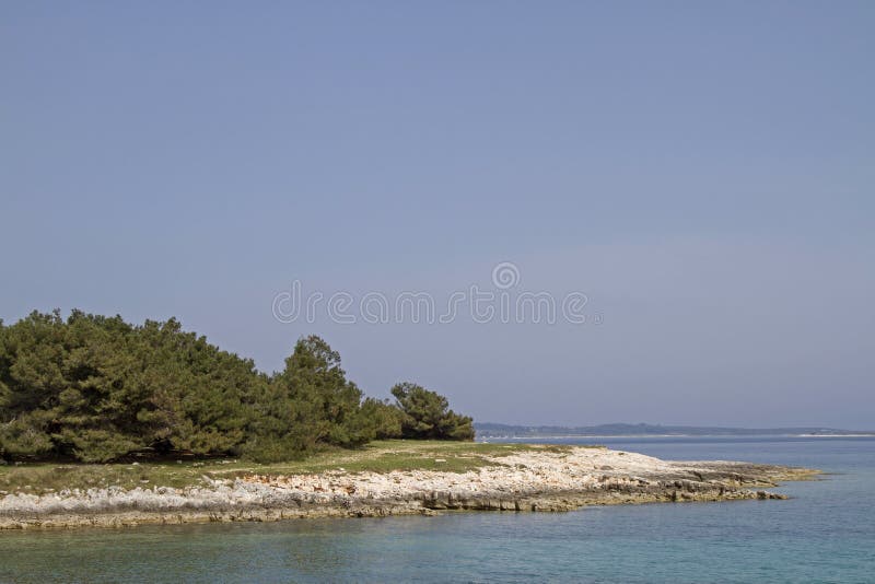 Kamenjak krajobraz w Istria fotografia stock