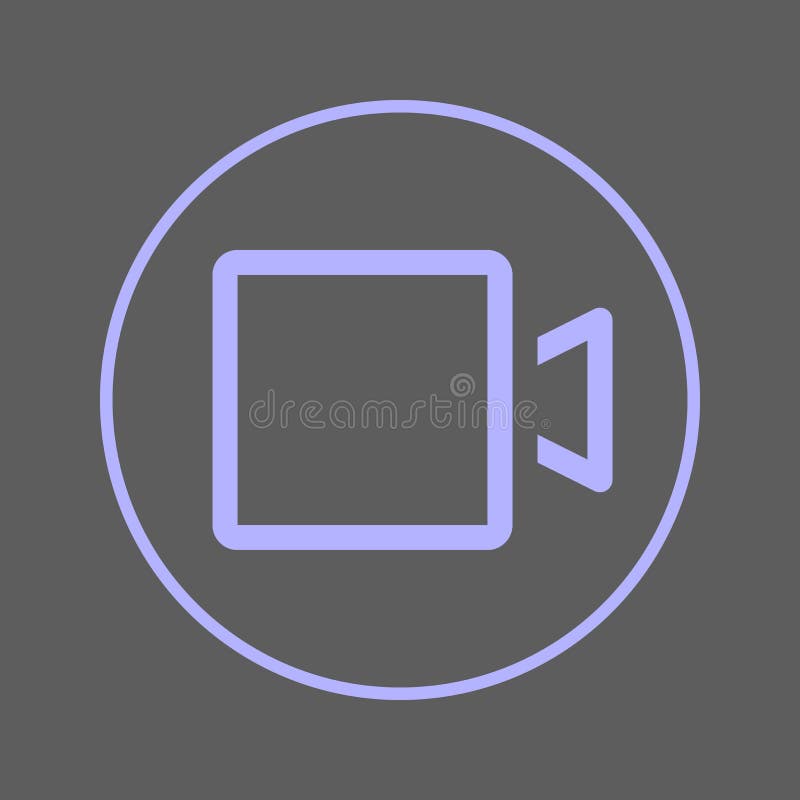 Kamera wideo kurendy linii ikona Kamera internetowa round kolorowy znak Mieszkanie stylowy wektorowy symbol royalty ilustracja Kamera wideo kurendy linii ikona Kamera internetowa round kolorowy znak Mieszkanie stylowy wektorowy symbol royalty ilustracja