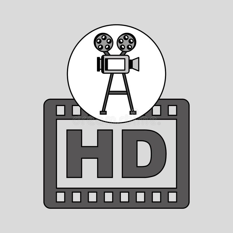 Kamerafilmtappning med filmhd royaltyfri illustrationer Kamerafilmtappning med filmhd royaltyfri illustrationer