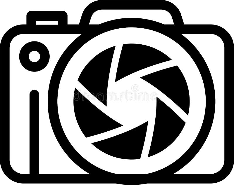 Vector illustration of photo camera line icon isolated on white background. Vector illustration of photo camera line icon isolated on white background