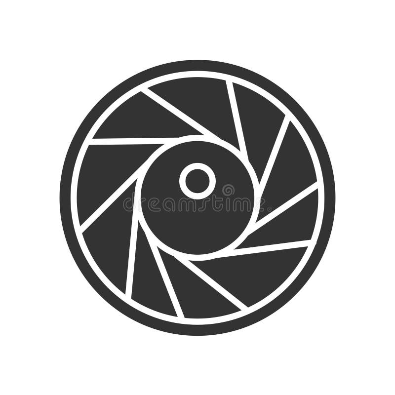 Kameraobjektiv, svart glyfikon. förlängningskoncept för öppning. piktogram för webbsidans program för mobilapp. Ui ux-skärm. använ vektor illustrationer