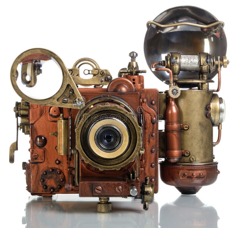 Kamerasteampunk royaltyfria bilder Kamerasteampunk royaltyfria bilder
