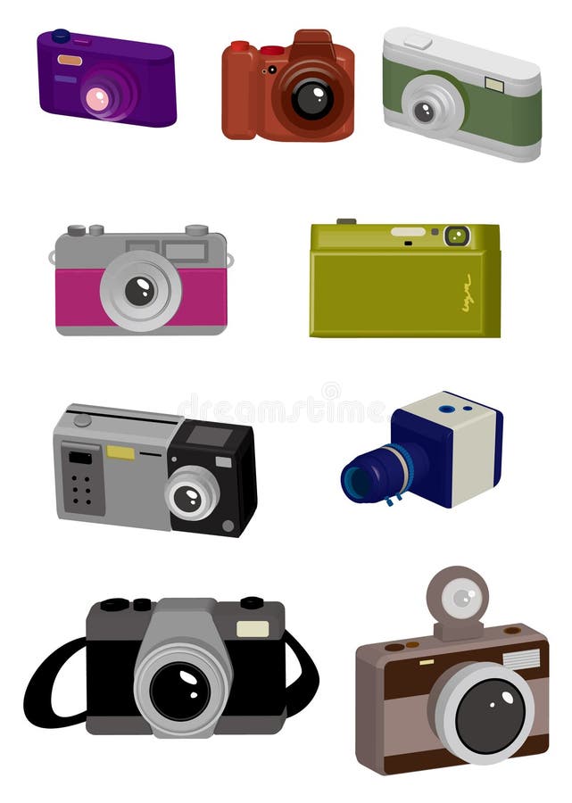 kameratecknad filmsymbol stock illustrationer kameratecknad filmsymbol stock illustrationer