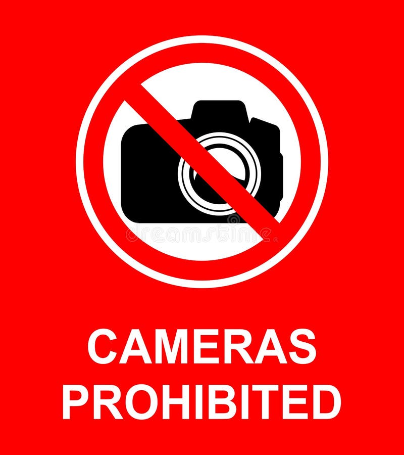 Kamery zabraniający znak