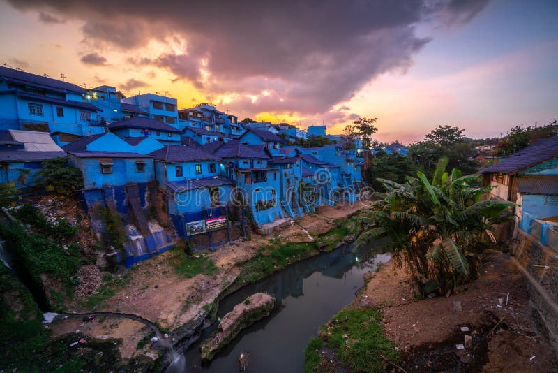 Kampung Biru Arema Blue  Village  Beside Colorful Village  