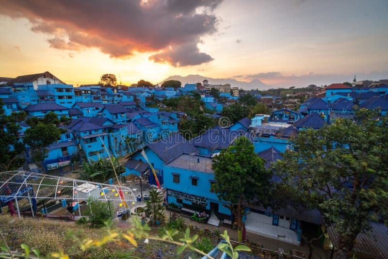 Kampung Biru Arema Blue  Village  Beside Colorful Village  