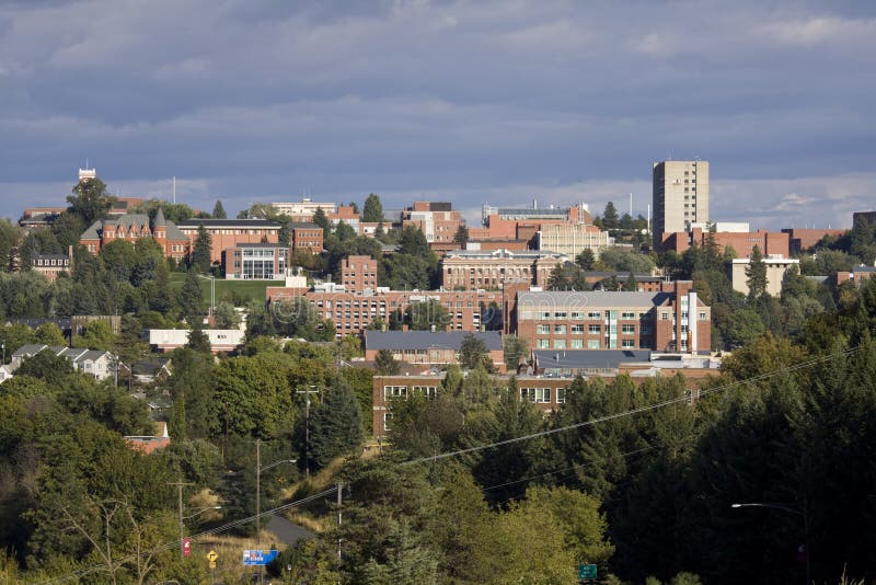Kampus Washington State University w wagonie sypialnym, Waszyngton obrazy stock Kampus Washington State University w wagonie sypialnym, Waszyngton obrazy stock