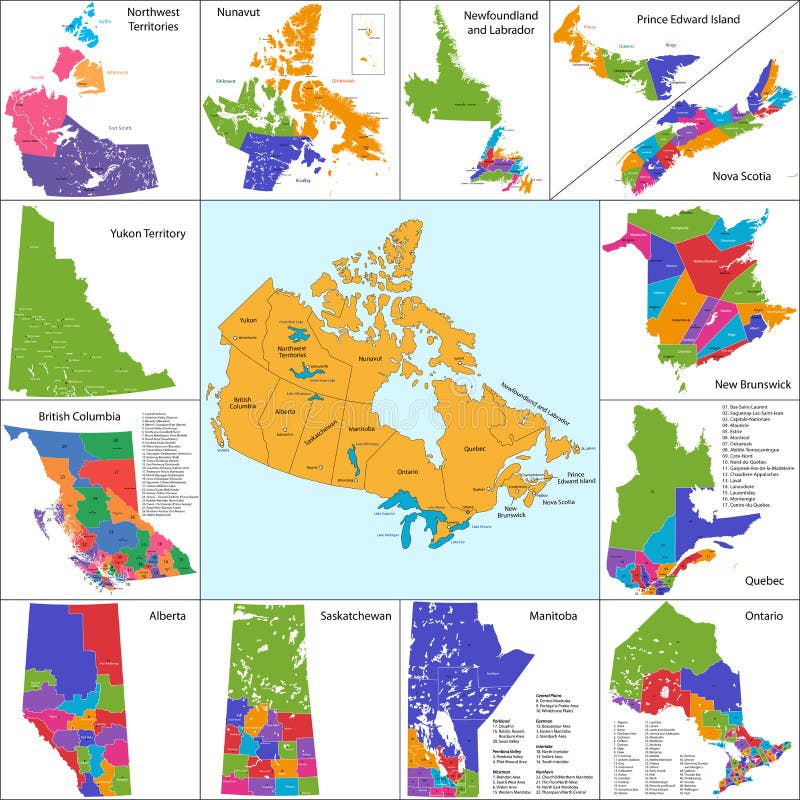 Kanada mapa royalty ilustracja Kanada mapa royalty ilustracja