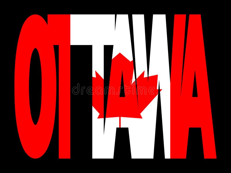 Kanadyjski Ottawa bandery ilustracji