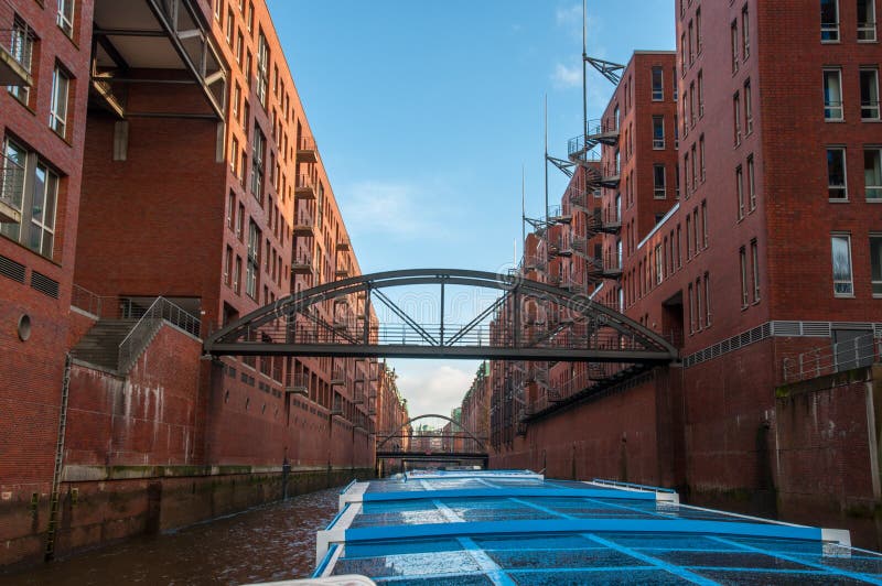 Kanalen van Hamburg Duitsland stock afbeeldingen Kanalen van Hamburg Duitsland stock afbeeldingen