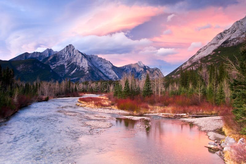 Kananaskis River stock image. Image of stream, trees, kananaskis 417517