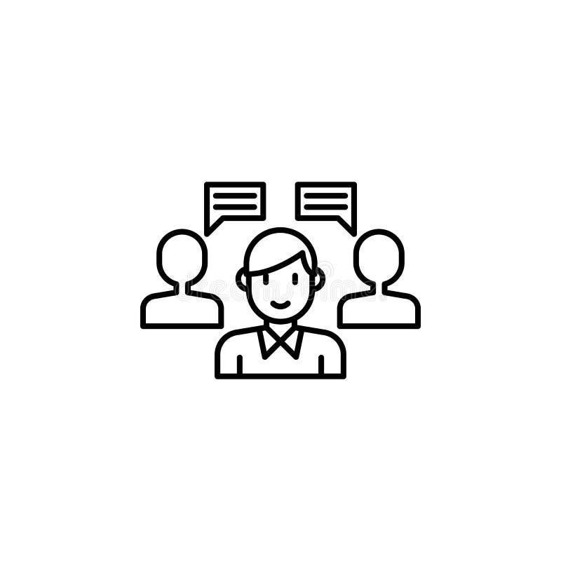 Kandidatensymbol. Element des Interviewsymbols stock abbildung