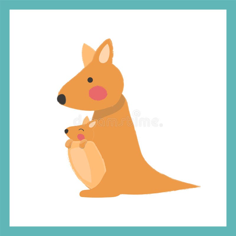 Kangaroo animal doodle illustration vector royalty free illustration