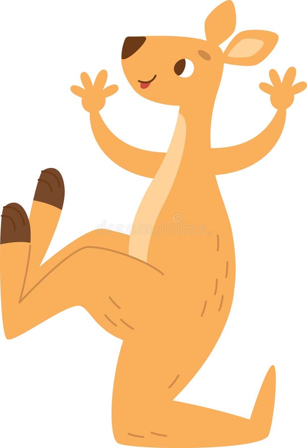 Kangaroo Animal Funny royalty free illustration