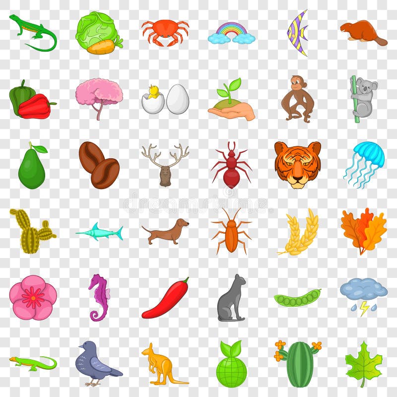 Kangaroo icons set, cartoon style royalty free illustration