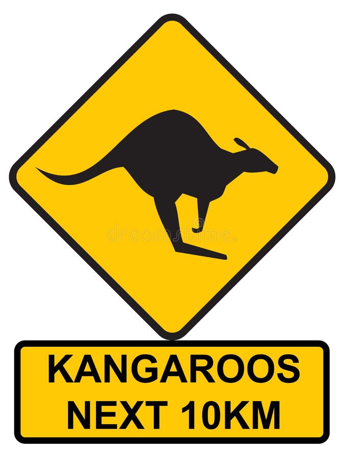 Canguro carreteras, australiano icono.