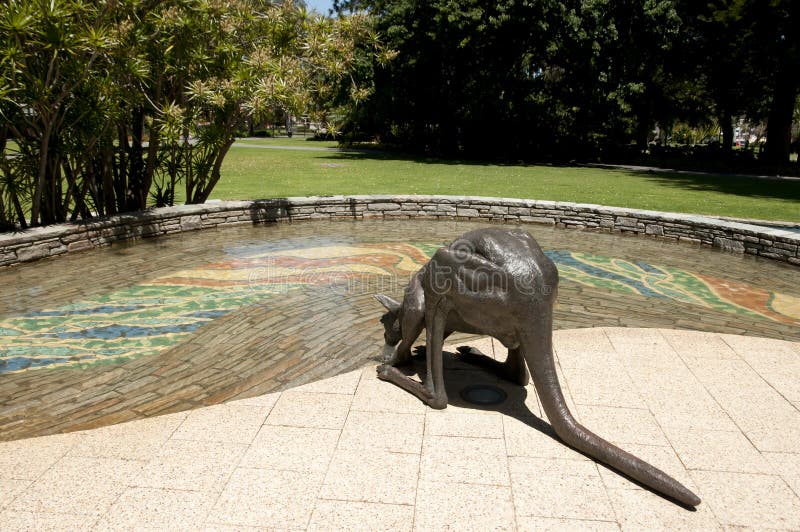 Kangaroos Statue Perth Australia Stock Photo Image of animal