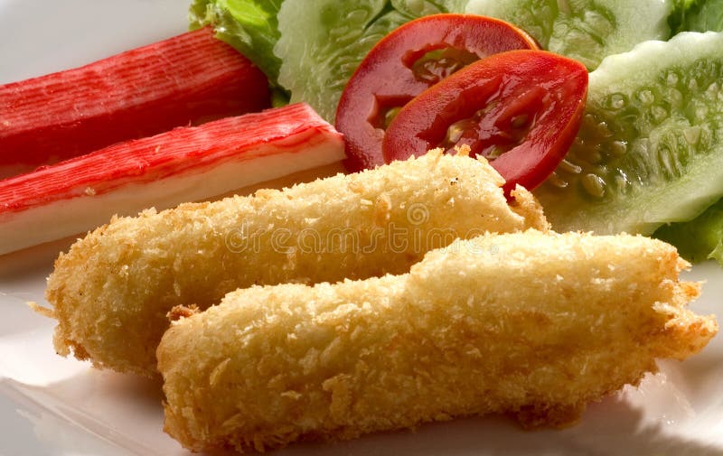 Kani fritada foto de stock. Imagem de japonês, alimento 15744462