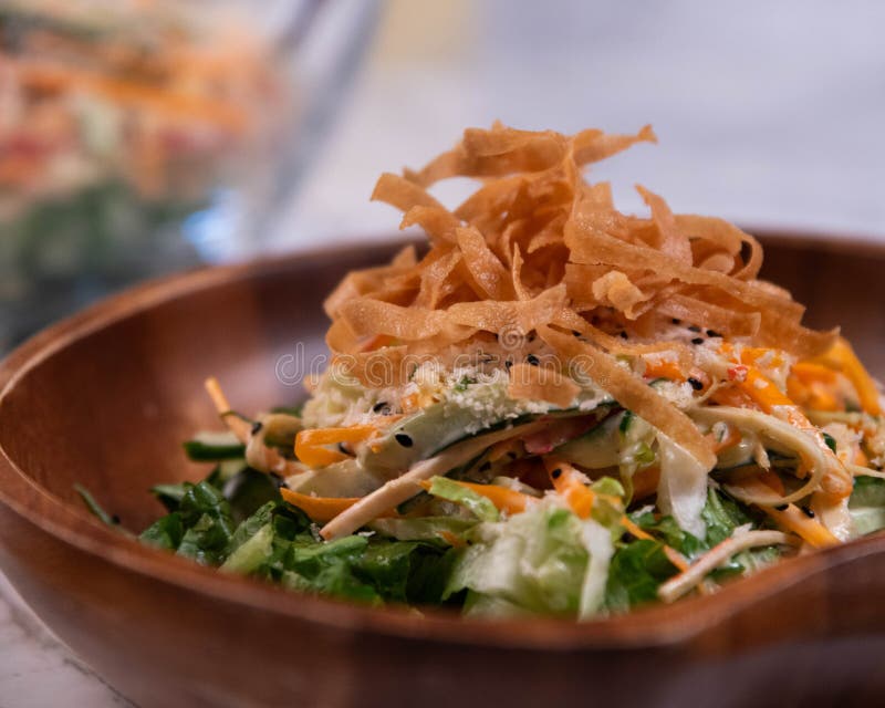 Kani salad stock photo. Image of bowl, rice, fish, kani 241943882