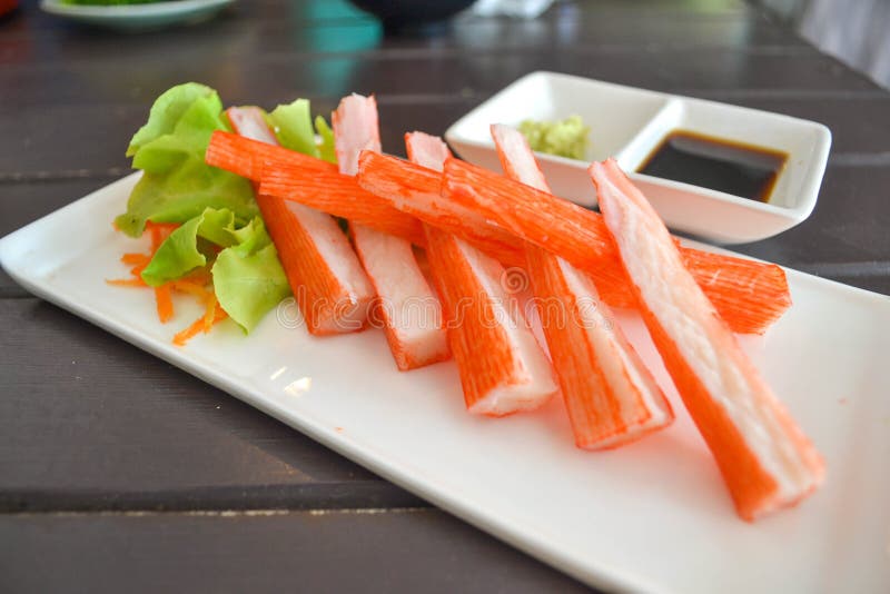 Kani maki stock image. Image of salmon, rice, calorie 7156295