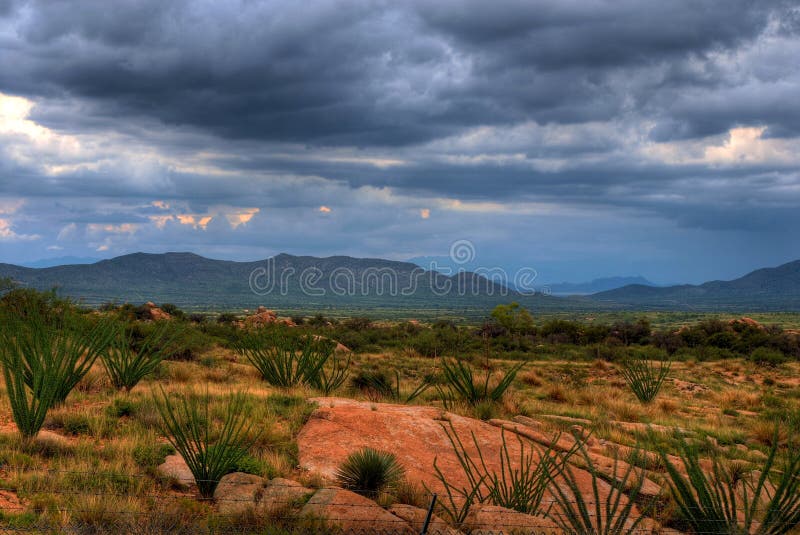 Stormy weather in Texas Canyon in Southeast Arizona. Stormy weather in Texas Canyon in Southeast Arizona