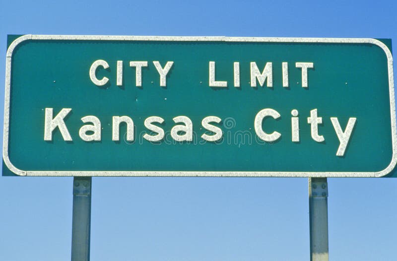 Kansas City city limit sign, MO