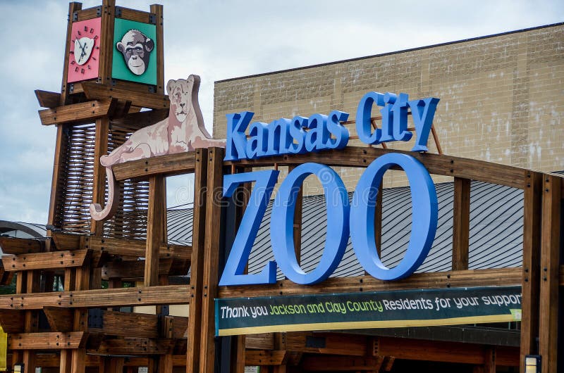 Kansas City zoo wejścia znak fotografia royalty free Kansas City zoo wejścia znak fotografia royalty free