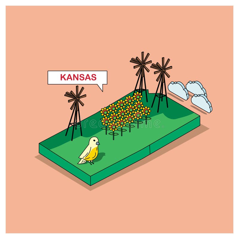 Kansas state. Vector illustration decorative design vector illustration