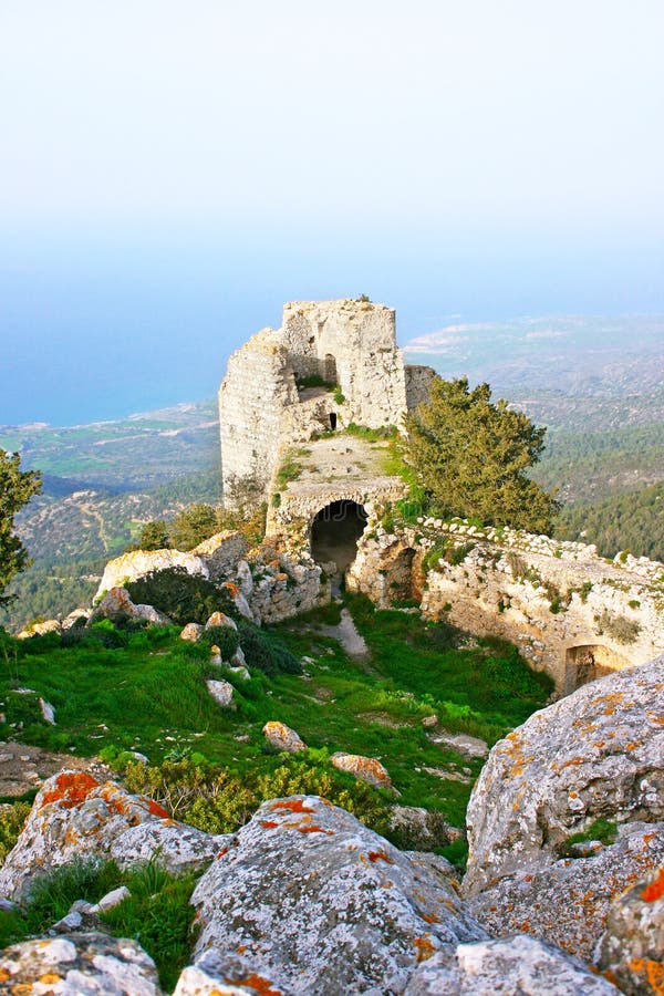 Kantara castle stock image. Image of mountain, exterior - 18418359
