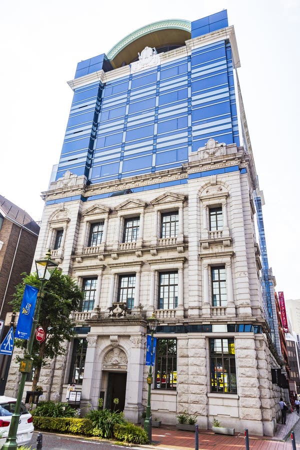 Kantoorgebouw in de stad Yokohama stock afbeelding