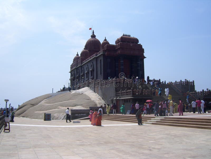 Kanyakumari, Tamil Nadu, Ινδία - 7 Οκτωβρίου 2008 αναμνηστικό μνημείο βράχου Vivekananda στοκ φωτογραφίες Kanyakumari, Tamil Nadu, Ινδία - 7 Οκτωβρίου 2008 αναμνηστικό μνημείο βράχου Vivekananda στοκ φωτογραφίες