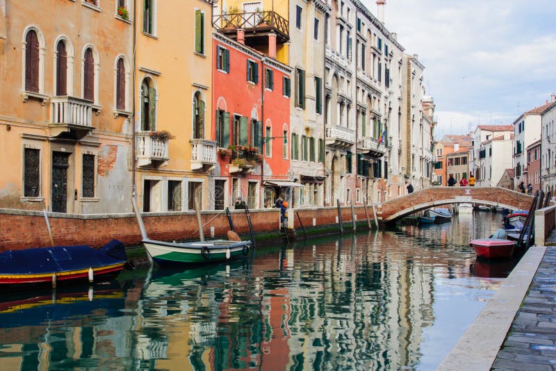 Kanäle, Venedig stockbilder Kanäle, Venedig stockbilder