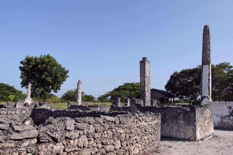 Kaole ruiny blisko Bagamoyo miasteczka (Tanzania) zdjęcie stock Kaole ruiny blisko Bagamoyo miasteczka (Tanzania) zdjęcie stock
