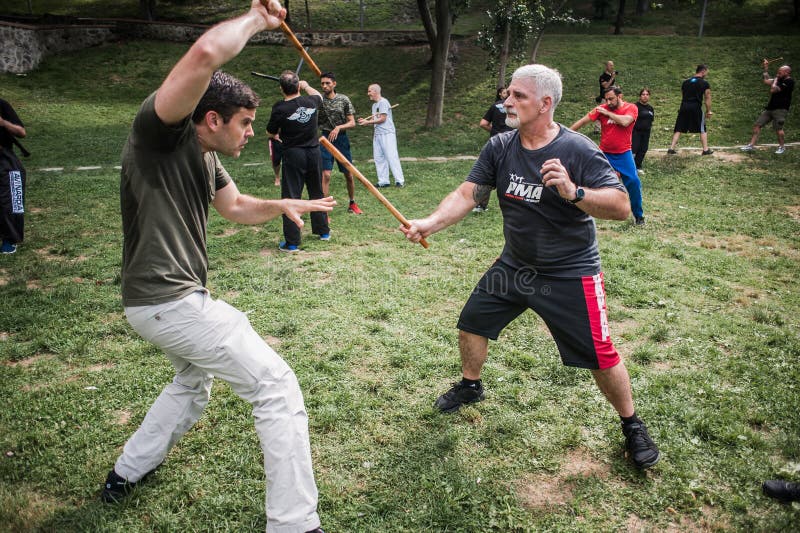 Lameco Astig Combatives instructor demonstrates stick fighting t