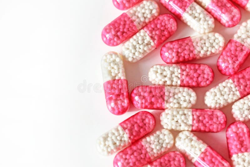 Close-up of capsule tablets on white. Close-up of capsule tablets on white.