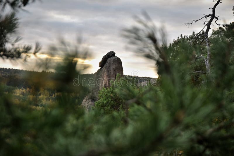 Kapucin rocce ad ovest di czechia. fotografia stock libera da diritti