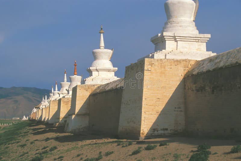 Buddhist stupa in Karakorum - the old capital for Mongolian Empire, Mongolia. Buddhist stupa in Karakorum - the old capital for Mongolian Empire, Mongolia