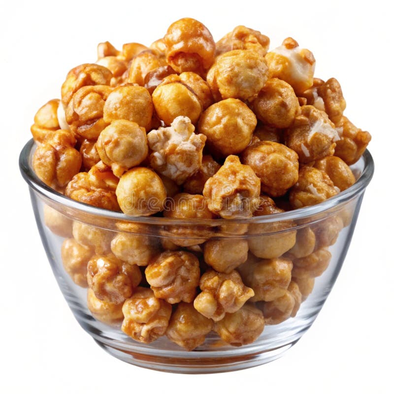 Karamelllisierte Popcorn isoliert lizenzfreie abbildung