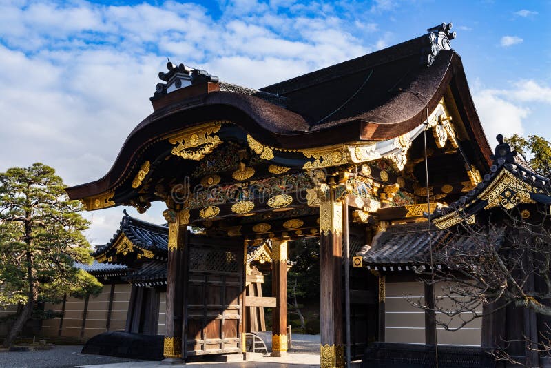The Karamon gate at the entrance of Ninomaru Palace in Nijojo Castle Kyoto, Japan royalty free stock image The Karamon gate at the entrance of Ninomaru Palace in Nijojo Castle Kyoto, Japan royalty free stock image