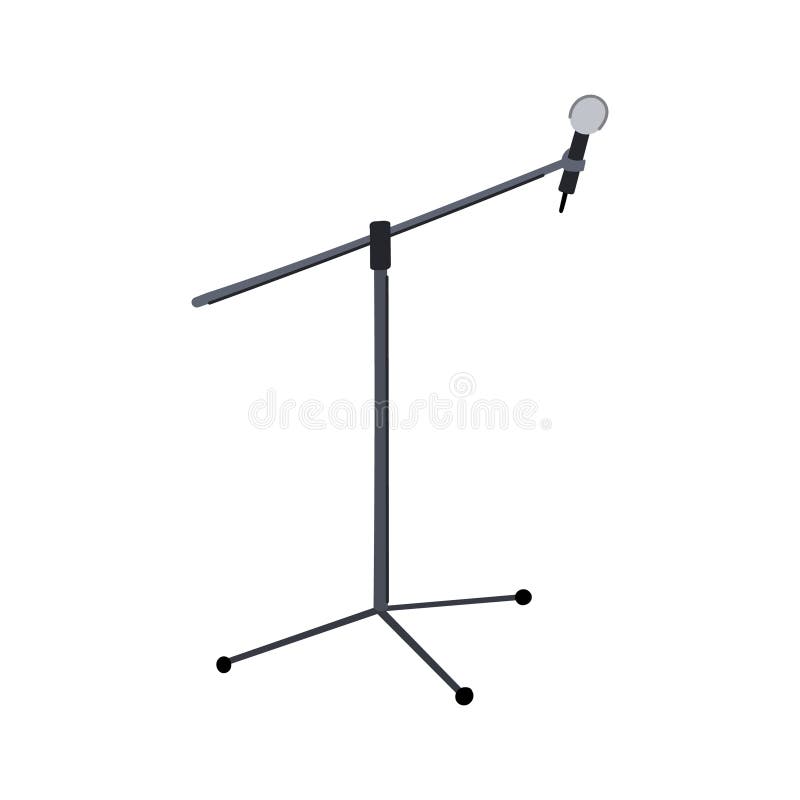 Karaoke microphone stand cario вектор иллюстрация иллюстрация штока