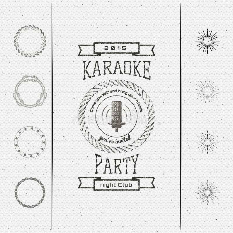 Karaoke Party Badges Logos and Labels for Any Use Stock Vector ...